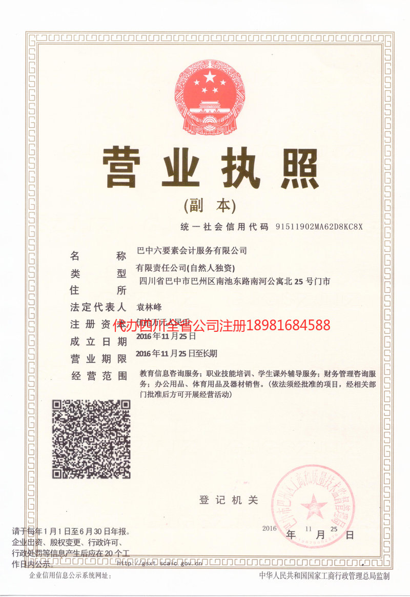 敦化敦化六要素会计服务有限公司